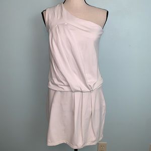 Susana Monaco White One Shoulder Fitted Dress Sz M